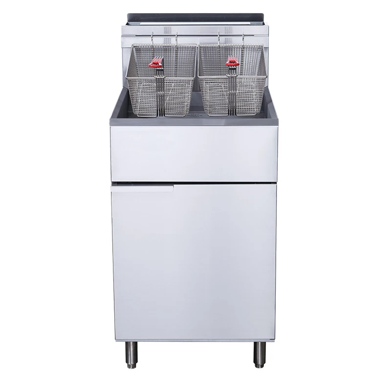 Gas Commercial Fryers Restaurant Double Tank Stainless Steel Gas Deep Fryer Commercial Fried Chicken Dukers Brand