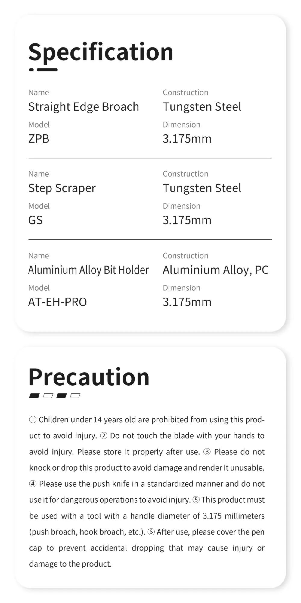DSPIAE ZPB Gerade Kantenfräser GS Stufenfräser Präzisions-Anreißwerkzeug Professionelles Handwerkzeug-Set für Gunpla Plastikmodelle DIY – Detail 11