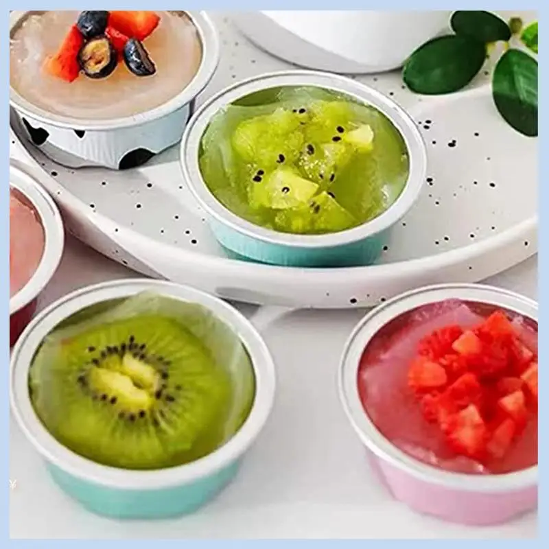 MLGB-100Pcs Tazas de postre Taza de condimentos pequeña Mini taza de refrigerio con tapas Envase de aderezo de ensalada para ir, 1,6 Oz