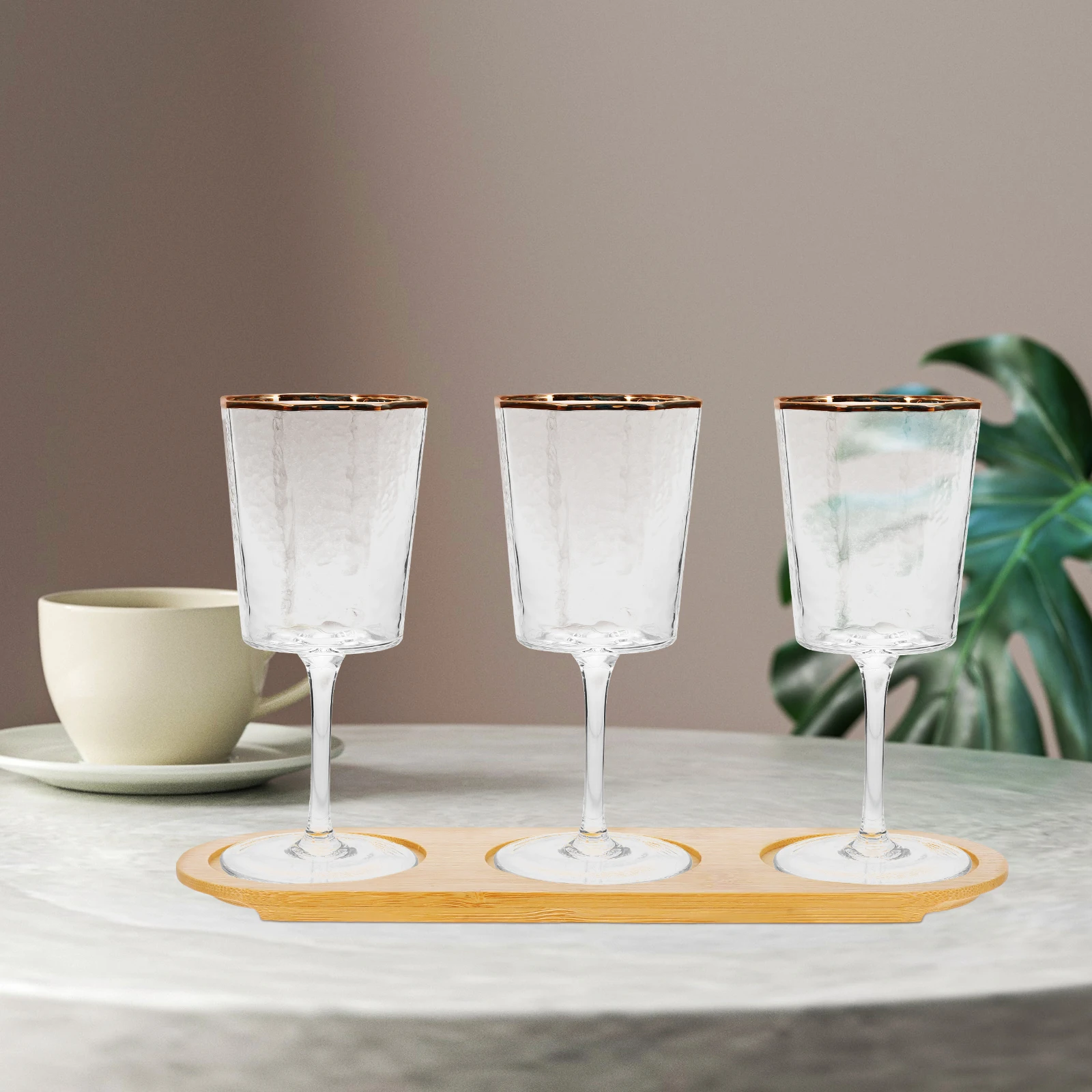

Flight Boards for Tasting 3 Slot Wooden Wine Glass Tray Beer Flight Glasses Holder for Parties Restaurants Bar Board Serving