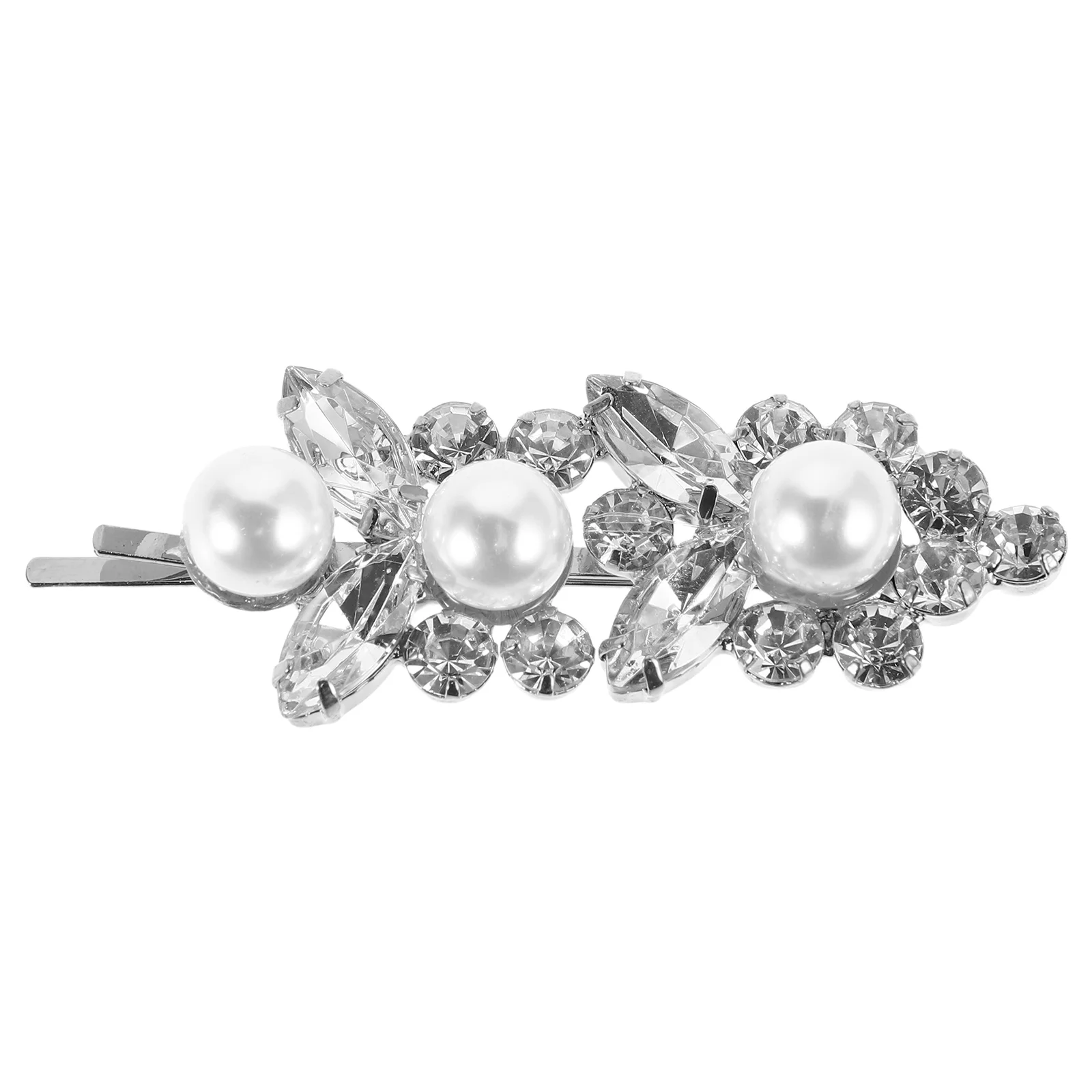 

Elegant Pearl Hair Clips Women Bridal Accessories Graceful Design Bridesmaid Small Rhinestone Barrette Hairpins