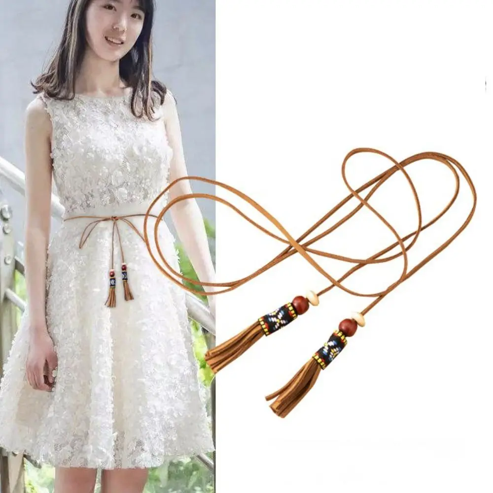 Akcesoria do stylizacji pasek do garnituru nowy sukienka w rozmiarze uniwersalnym wystrój cienki pasek styl boho uszczelnienie w talii