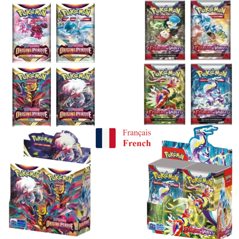 Nouveau 360 pièces carte de jeu Pokemon français Aventures Ensemble Ecarlate Violetc 151 Pokémon Booster bataille Transaction carte cadeau