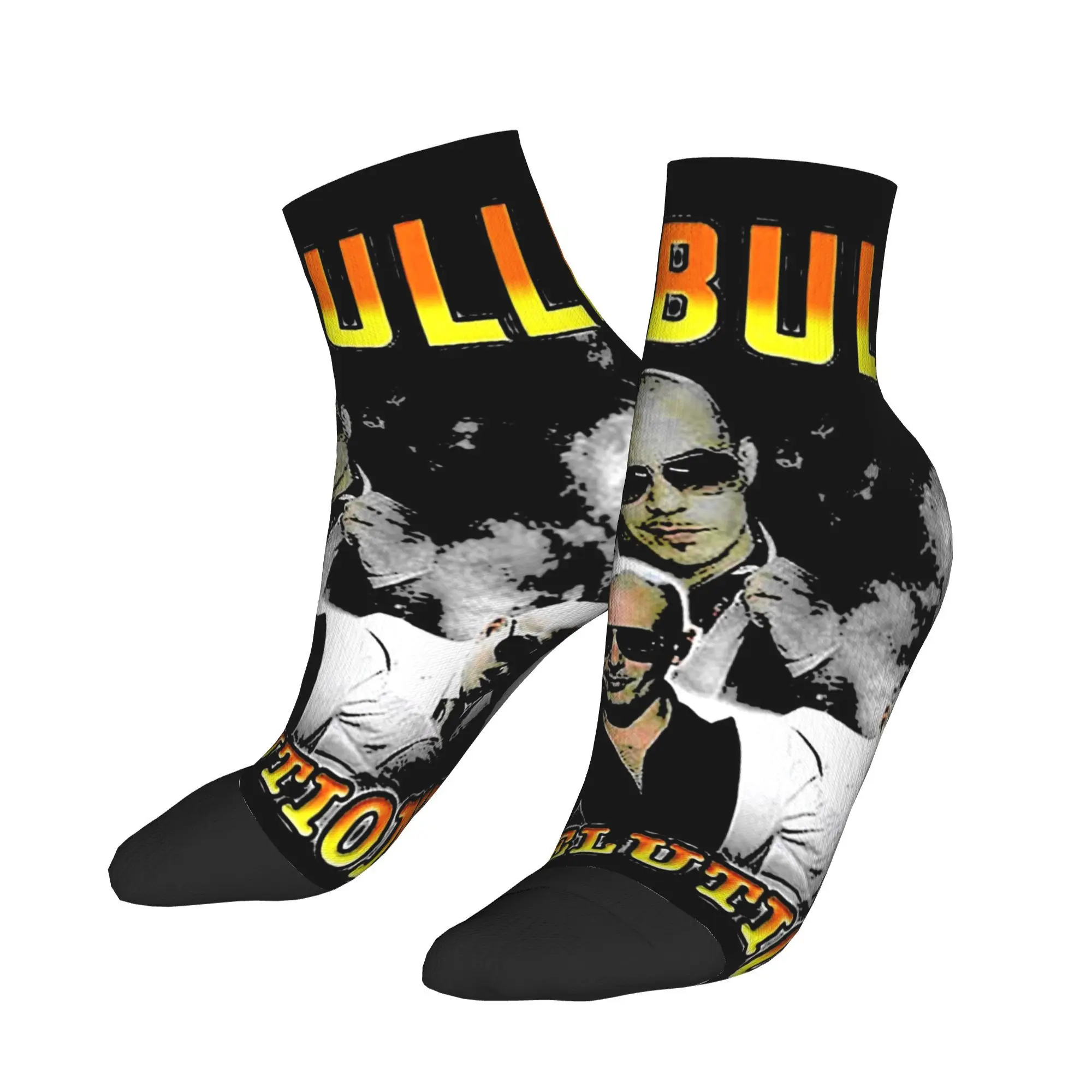 Pitbull Mr Worldwide Socks Hip Hop Rap Leisure Ankle Socks Spring Non-Slip Men's Soft Breathable Design Climbing Casual Sock