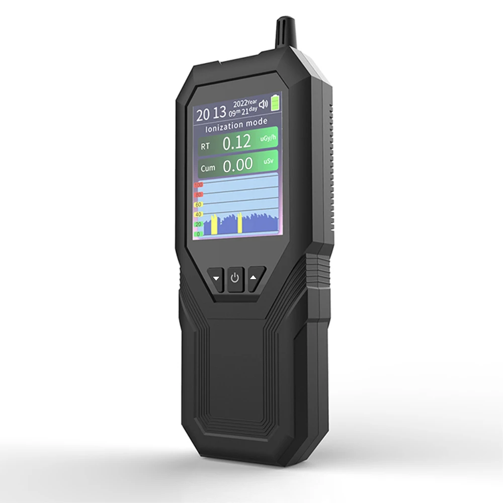 Handheld Geiger Counter with LCD Display X-Ray Gamma Ray Beta Ray Detector Radioactive Contamination Detection OEM Supported