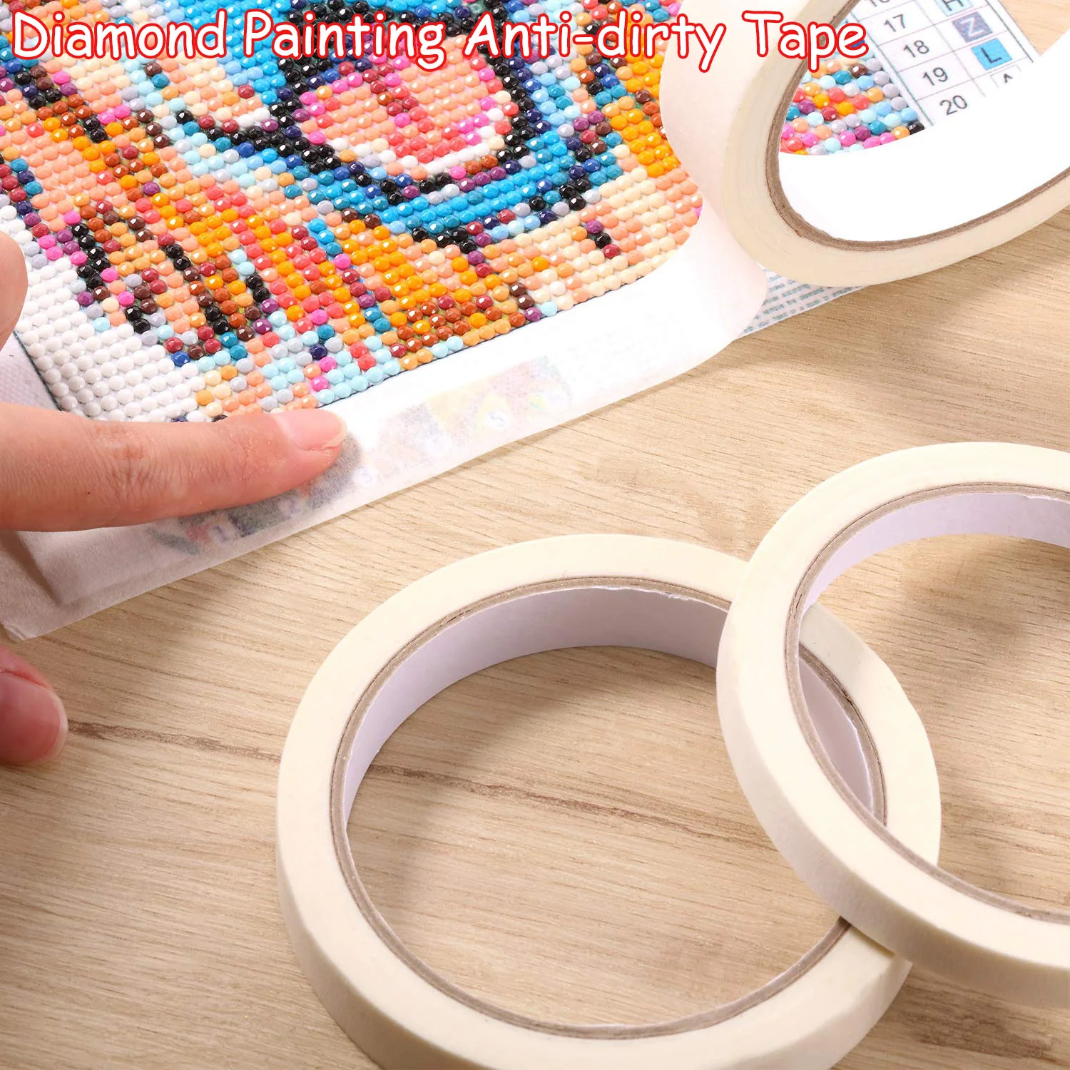 1/3/6Roll 20m DIY Diamond Painting Anti-dirty Tape Self-adhesive Edge Stickers Diamond Embroidery Accessories Art Sketch Masking