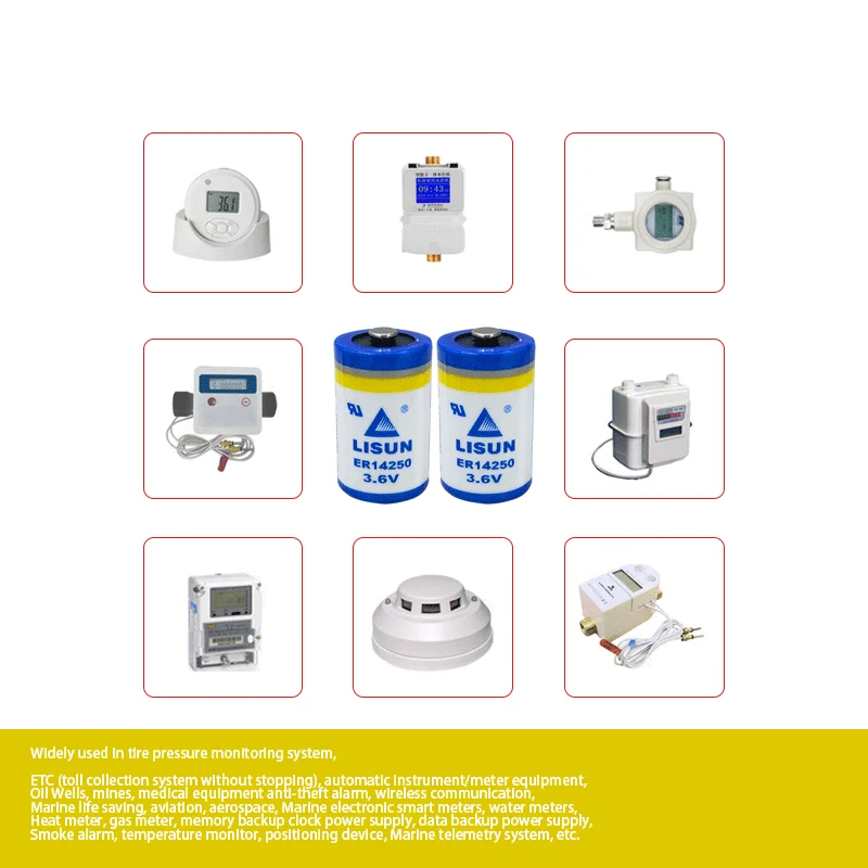 LISUN ER14250 3.6V 1/2AA Bateria De Lítio Para PLC Servo Valor Absoluto Programador Locator Sonda Visão Automação Instrumento