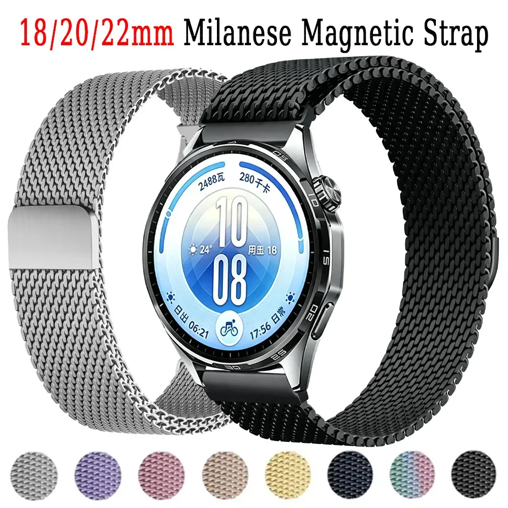 18/20/22mm Milanese Magnetic Strap For Huawei Watch GT7 Pro GT7/6/5/4 46/41mm Metal bracelet Huawei Watch 5 GT5 Pro 42mm Correa
