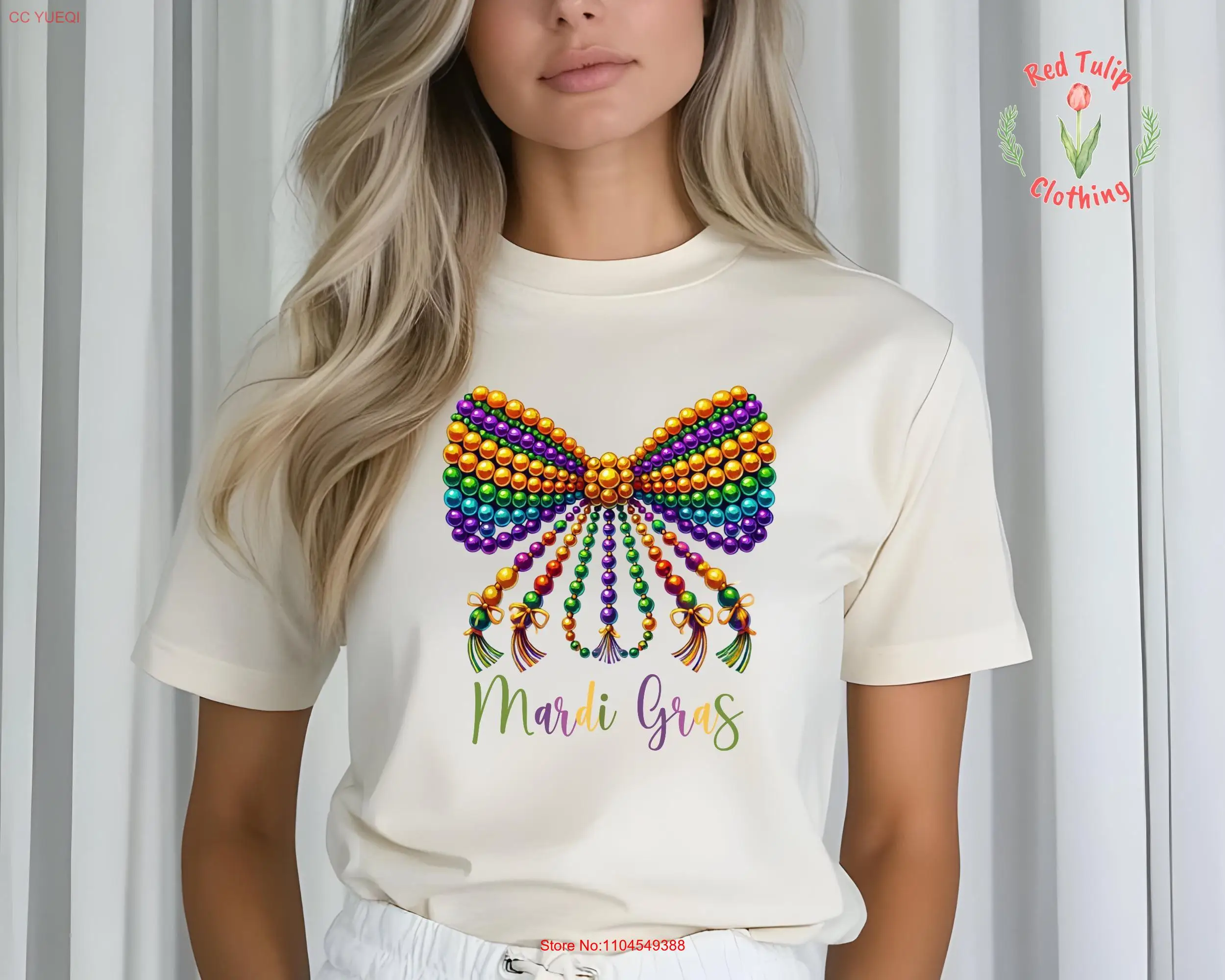 

Футболка Happy Mardi Gras 2025 Carnival Crew Vibes Funny Louisiana с длинными или короткими рукавами