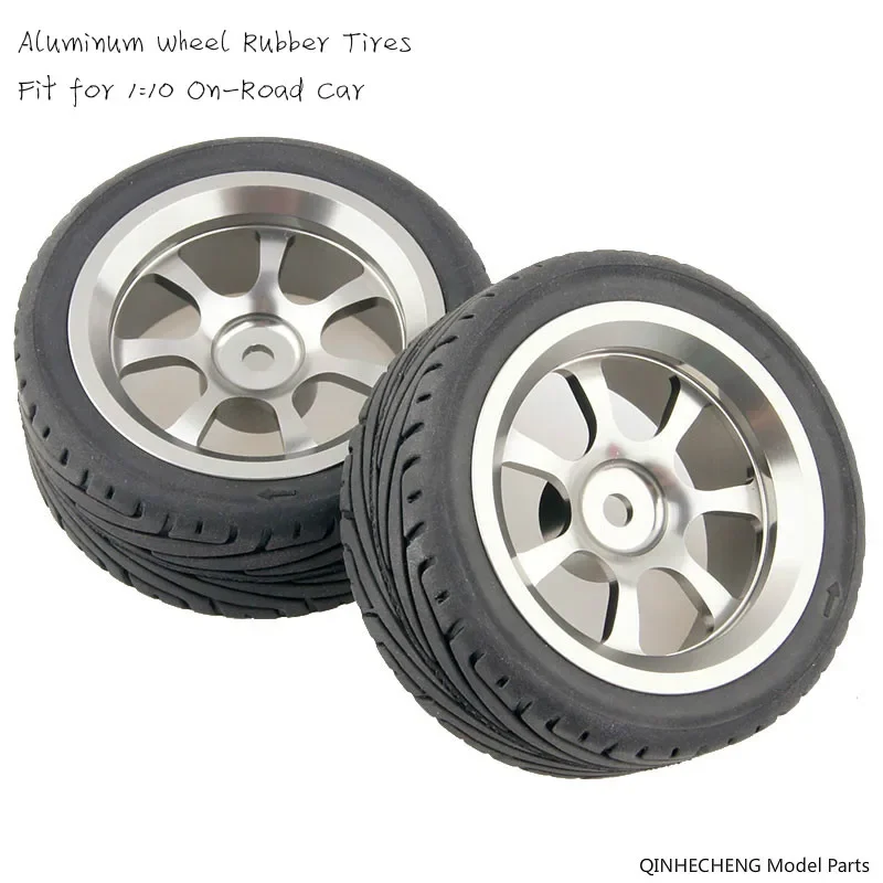 

RC 107T-(6017~8014) Aluminum Wheel Rubber Tires Sponge Rim HSP HPI 1:10 On-Road Car