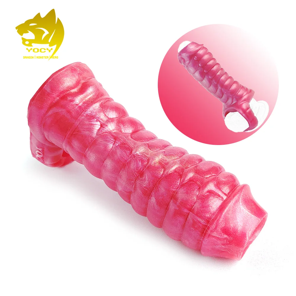 YOCY Silicone Penis Sleeve For Man Enlargement Hollow Fantasy Animal Dildo Sheath Sex Toy Cock Cover Adult 18+ Sex Shop