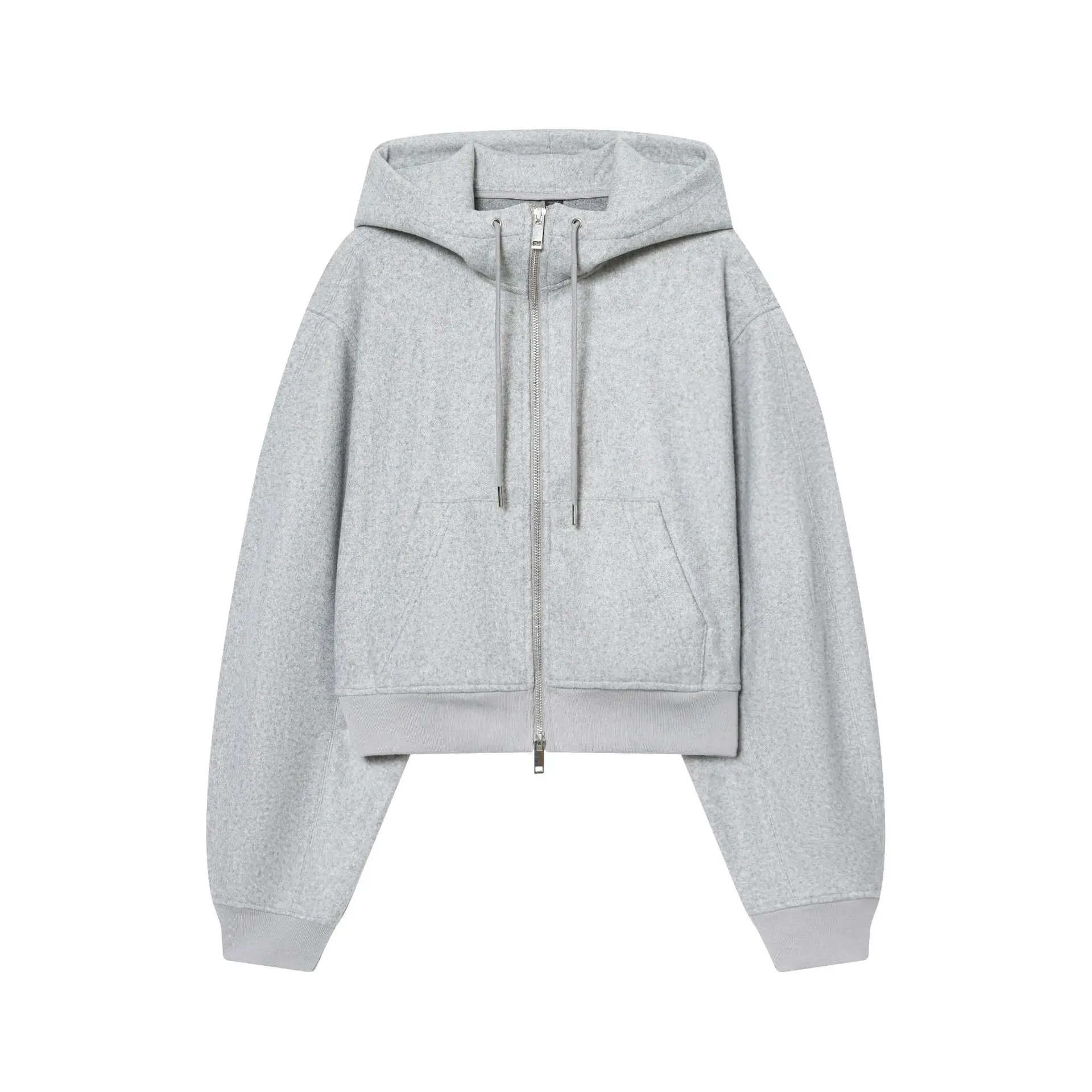 

2025 зимняя новая женская куртка с воротником-стойкой, пышная куртка с длинными рукавами и двойной молнией, мягкая куртка с капюшоном, короткое пальто