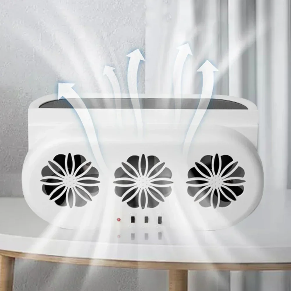 Car Exhaust Fan Car Window Exhaust Fan Solar Powered and USB Charging Window Ventilator Air Circulation Cooler Car Inside Summer 