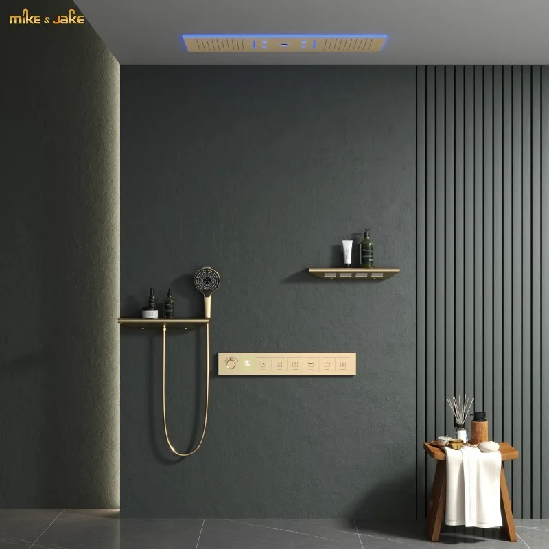 luxury led wall shower thermostatic bath tap luxury wall shower concealed constant  shower set embedded thermostatic shower set