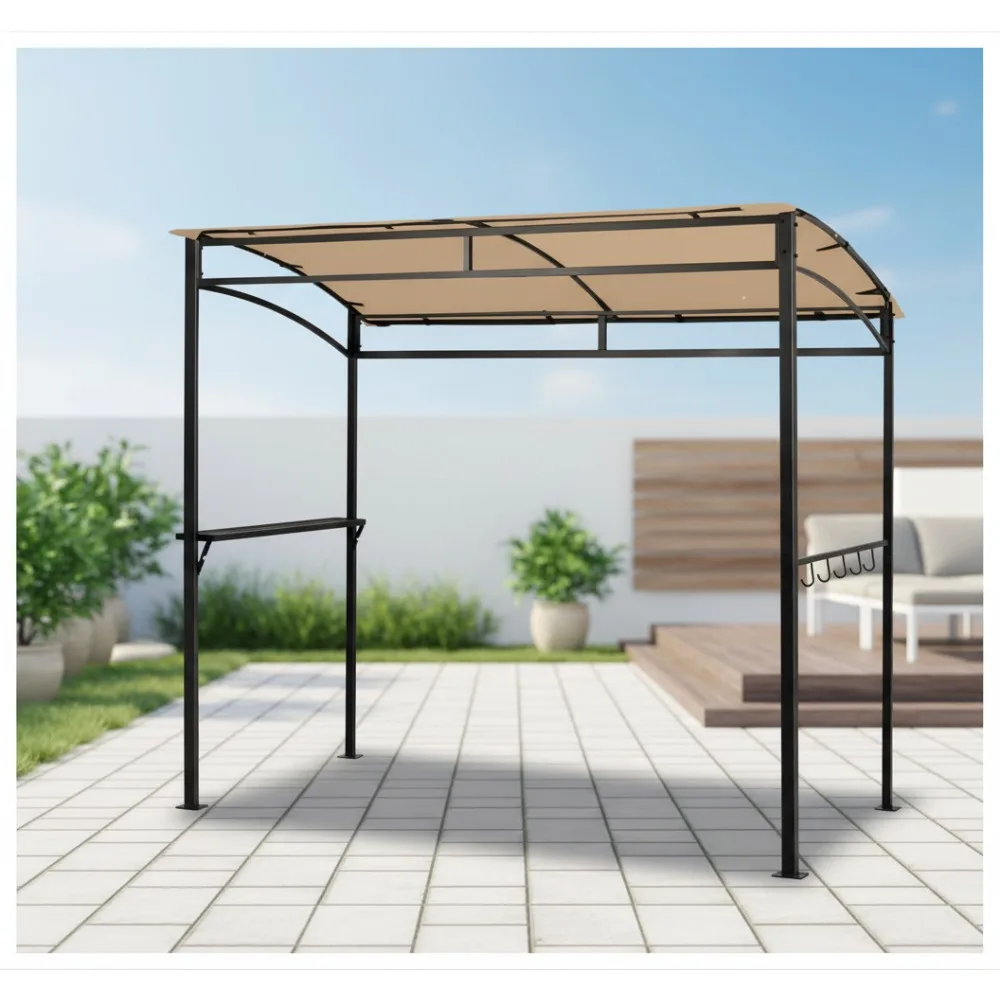 

7' Grill Gazebo Replacement Canopy - 84.5"x53.5" Waterproof UPF50+ Fire Retardant Fabric for Outdoor Cooking