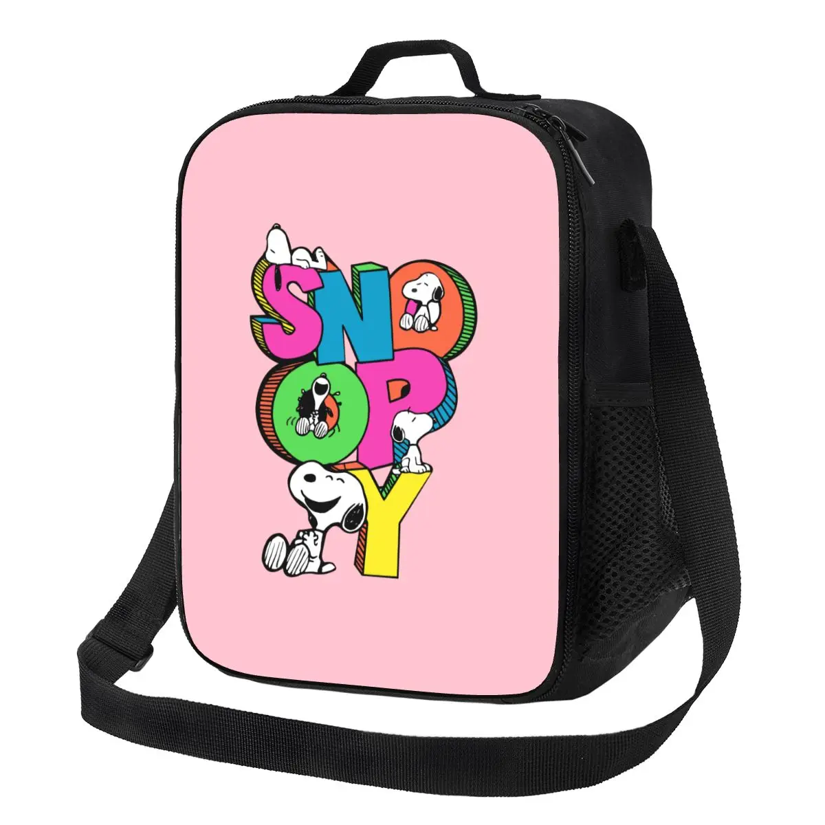 

Custom S-snoopys Animated Cartoon Portable Lunch Boxes Thermal Cooler Food Insulated Lunch Bag School Children Student