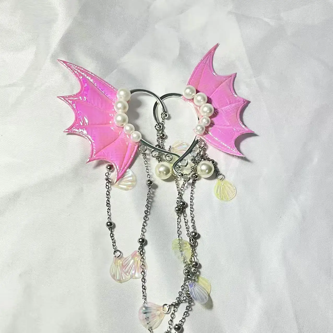 1 para Fairycore Elf frędzle Earcuff Elvens bogini klips do uszu Cosplay biżuteria dla kobiet