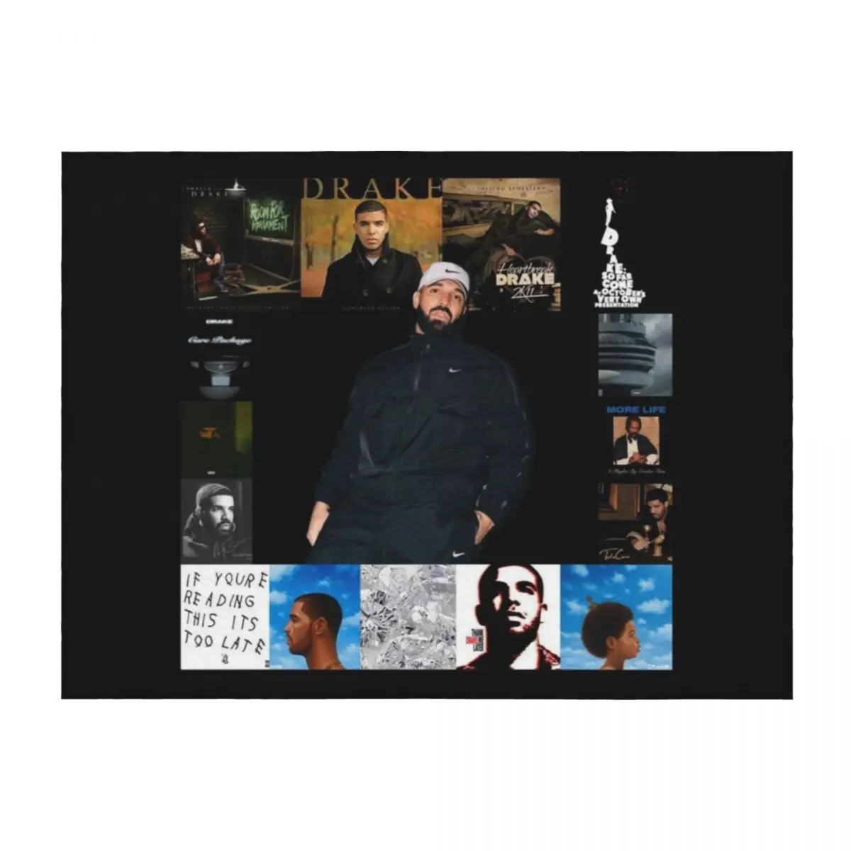 

Drake Albums Throw Blanket Soft Beds Sofa Furry Extra Large Throw Blankets