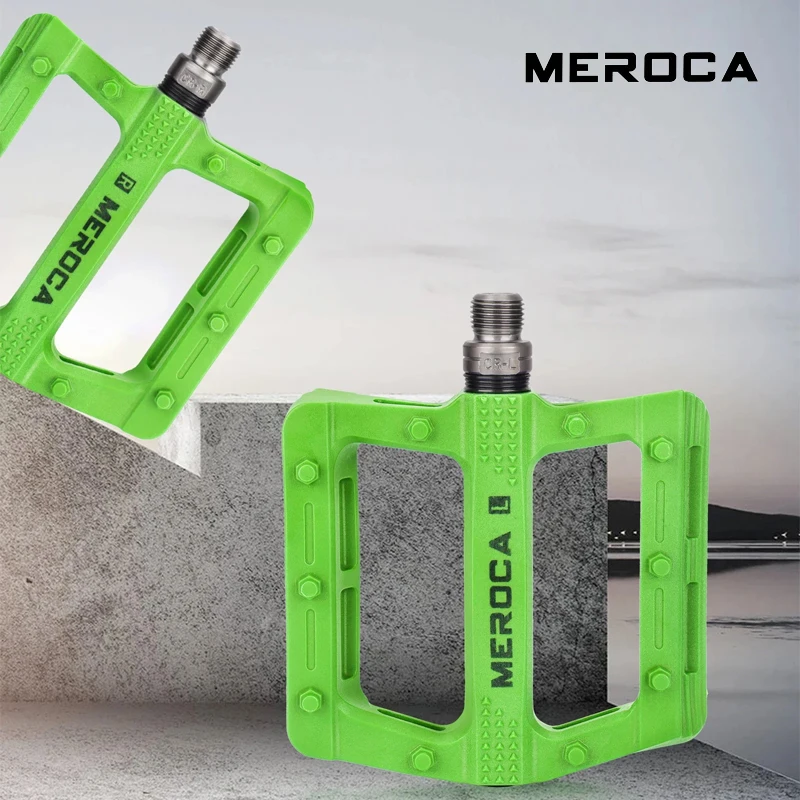 

MEROCA Nylon Fiber Pedals: Widened, Anti - Slip, Universal for Mountain & Road Bikes