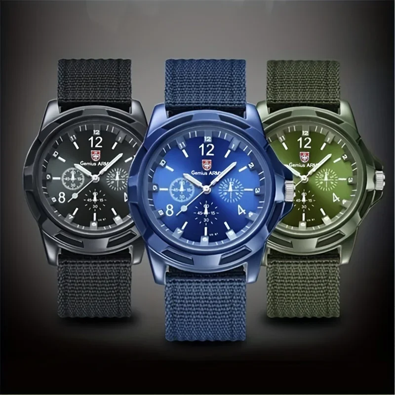 Military Sports Men's Watch Nylon Strap Quartz WristwatchFashion Watch