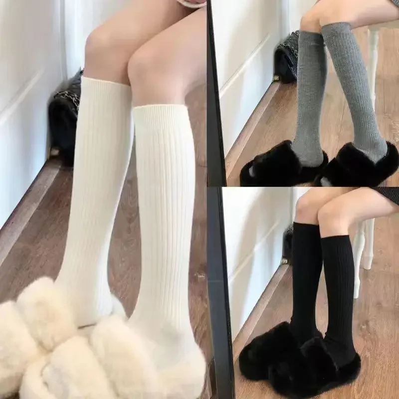 

Japanese Style Calf Socks Women Thickened Long Stockings Fashion College Girls Pile Up Socks Jk Lolita Cotton Soft Kawaii Socks