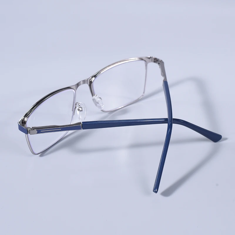 Männer Blau licht blockieren Lesebrille für Männer Metall Rahmen Magazin Leser Übergroßen Frühling Scharnier Rahmen Doppel Farbe + 125 + 175 + 22 – Detail 22