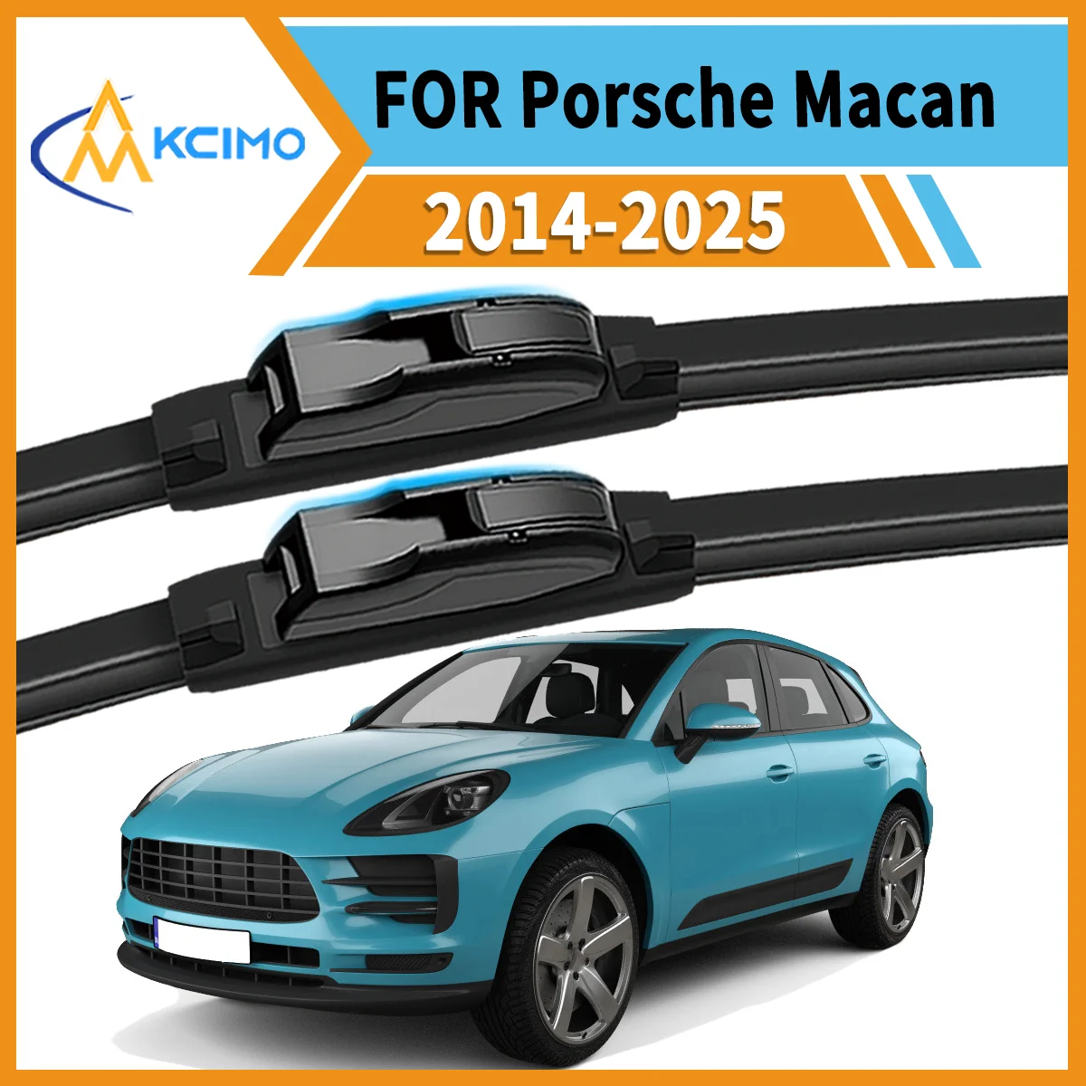 

Reliable Clarity Every Time 2 Front Wiper Blades for Porsche Macan 2014-2025 All-Season Use Durable Safe Driving Essentia