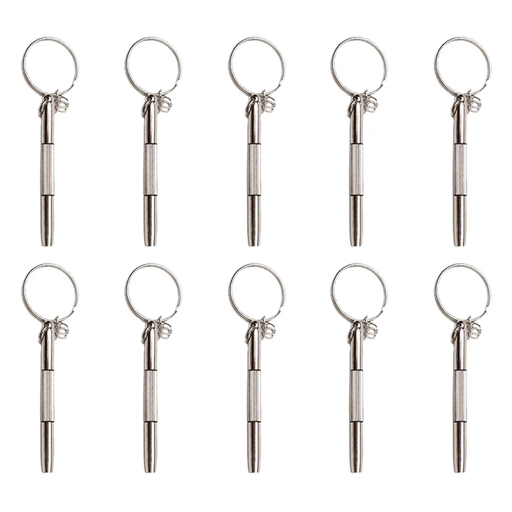 

10Pcs Mini Detachable Eyewear Screwdrivers Portable Metal Repair Tools for Glasses Watches Sunglasses Watch Repair Kit Tools