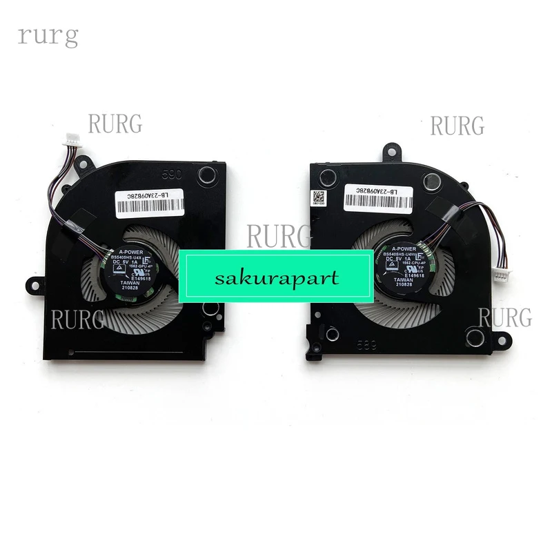 R+  FOR New for MSI MS-1563 MS-1562 Stealth 15M A11SDK A11SEK A11UEK CPU GPU Cooling Fan