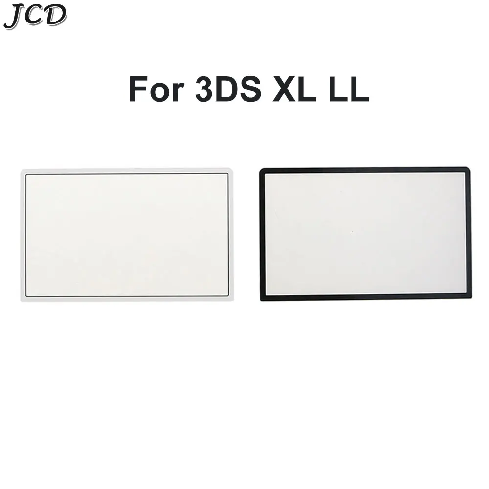JCD For 3DS XL LL Replacement Black White Top Plastic Screen Frame Lens Cover Front LCD Screen Protector Panel For 3DSXL 3DSLL