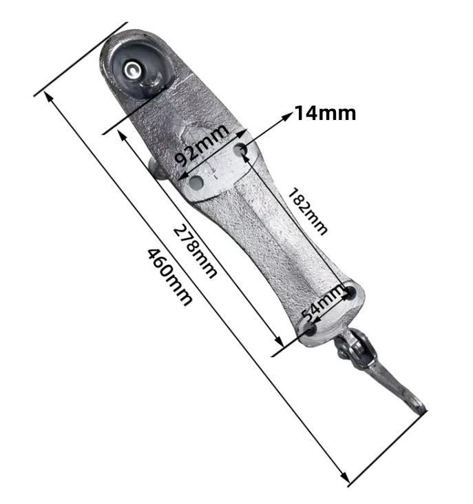 50mm Ball Braked Trailer Coupler 3500KG Rated Trailer Hitch Coupling with Brake Cable Galvanized Hitch Coupling for Trailer