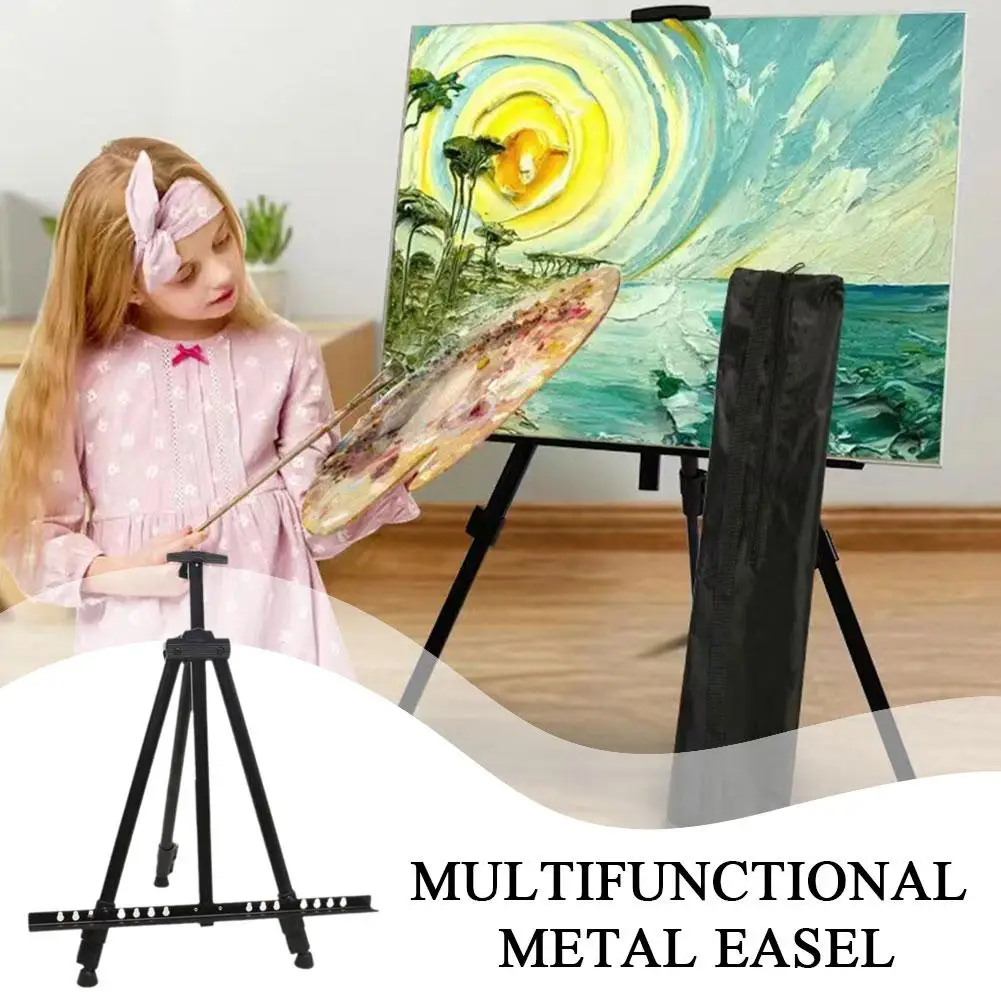 Multifunction Metal Easel Height Adjustable Stabilize Tripod Art Student Specific Easel For Different Size Drawing Board