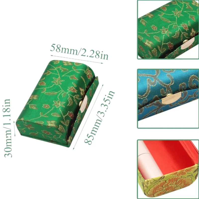 1/2/3/4pcs Mini Makeup Box with Mirror Lipstick Storage Travel Cosmetic Case Random Color Pattern Women's Perfect Gift
