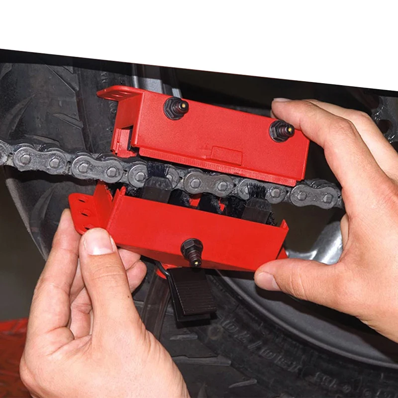 

Motorcycle Chain Cleaning Machine Kit Brush Gear Cleaner Tool For Motorbike Chains Lube Device Lubricating Accessory