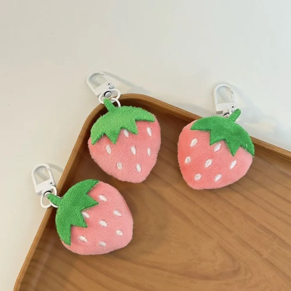 Durable Strawberry Keychain Soft Fruit Fruit Pendant Backpack Charm Key Accessories