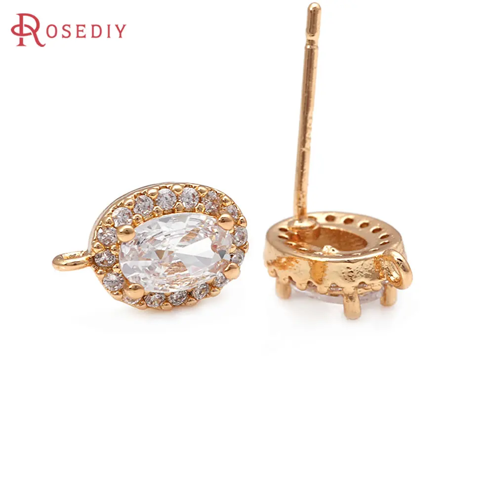10PCS Brass Zircon … - image