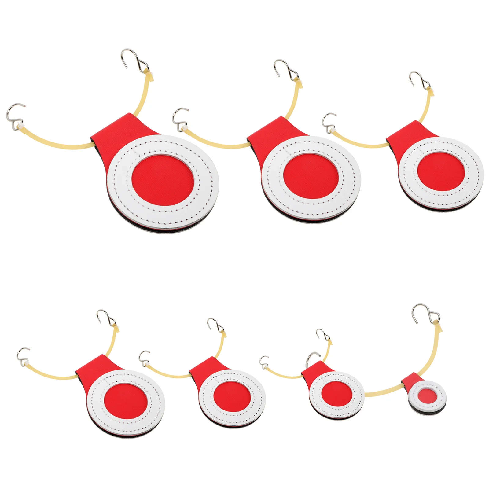 7 قطع من أهداف ممارسة الرماية، أهداف معلقة دائرية من الألياف الفائقة لممارسة المدى المثبتة في الهواء الطلق