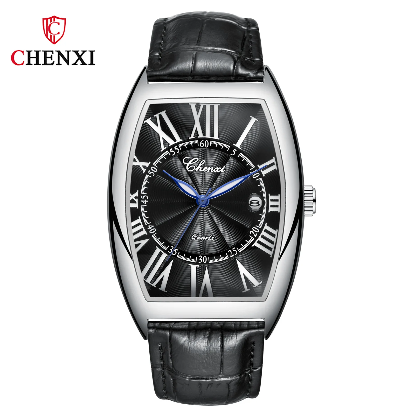 CHENXI Men's Luminous Leather Strap Quartz Watch, Gift Clock