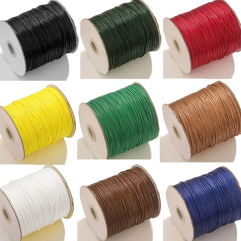 

150M/roll 1.5mm Colorful Wax Cord Crafts Satin Rattail Cord String From Nylon for Trim Necklace Bracelet Jewelry Making Supplies