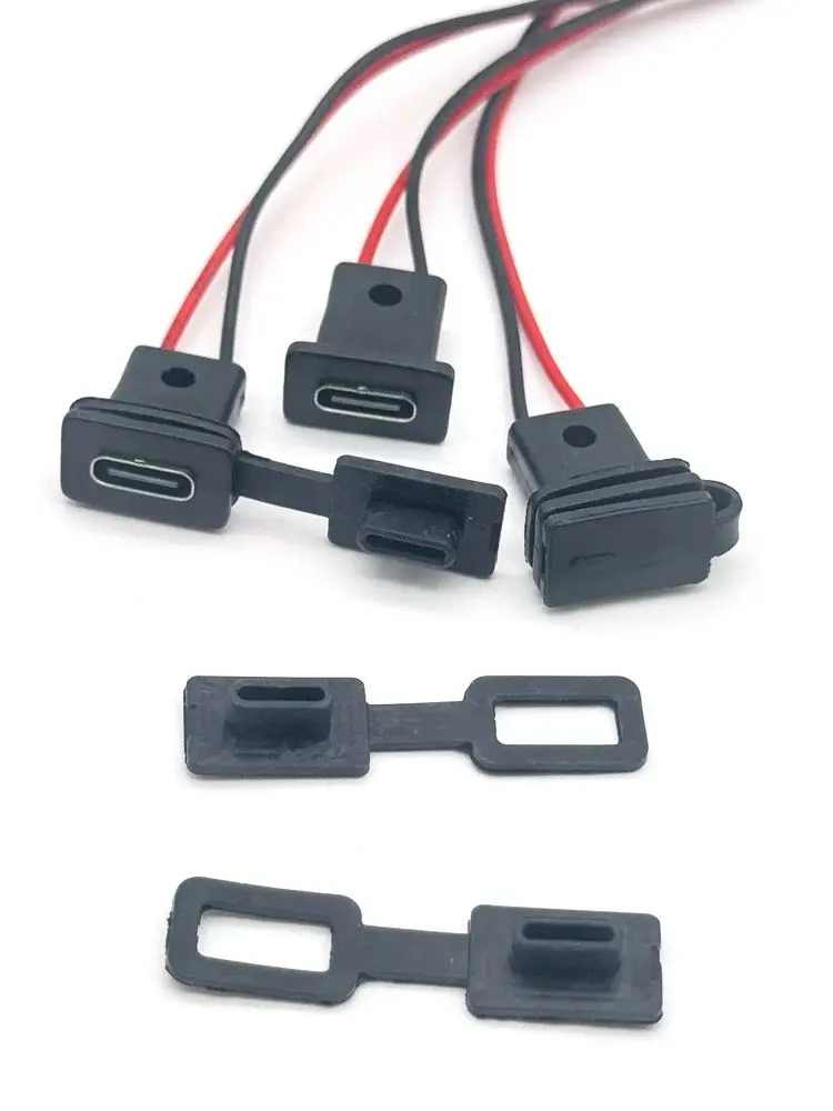 3A 20V USB-C prise de charge à courant élevé avec plaque de verrouillage à pression USB C TYPE-C femelle Type C étanche connecteur Jack