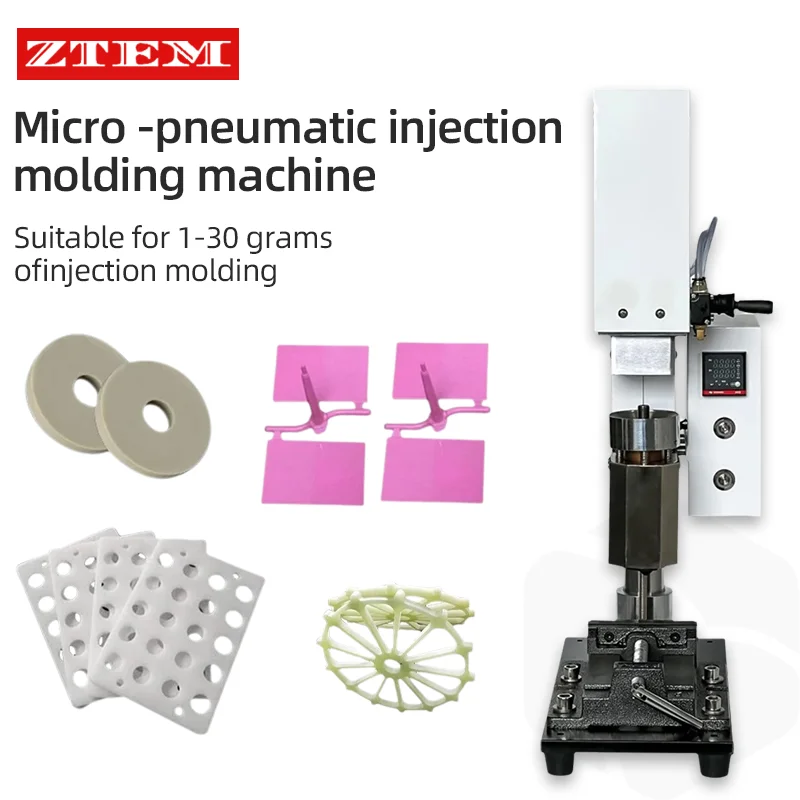 

ZTEN 30g Pneumatic Injection Molding Machine Small Desktop Vertical Plastic Heating Molding Machine for 3D Printing PE PS PP ABS