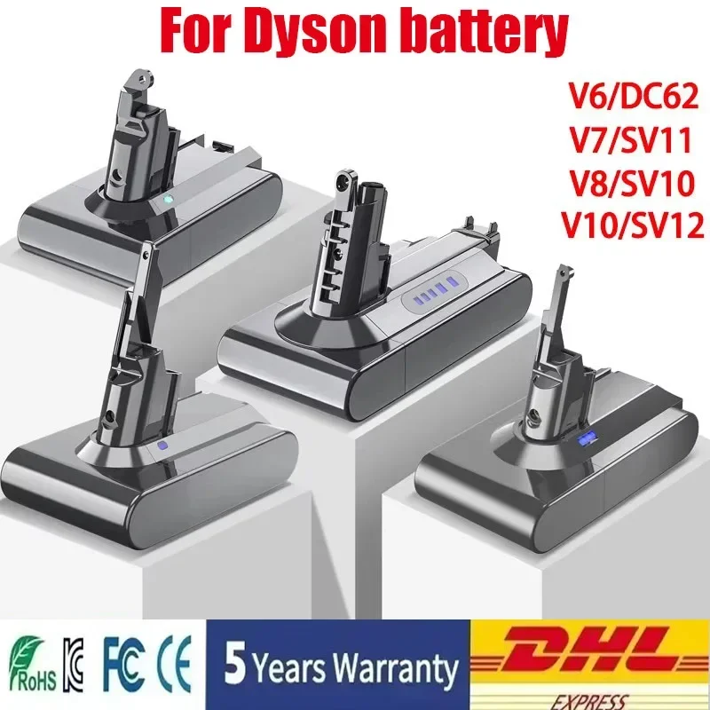 

21.6V Vacuum Cleaner Rechargeable Battery for Dyson V6 V7 V8 Series SV07 SV09 SV10 DC31 DC34 Absolute Fluffy Animal Pro Bateria