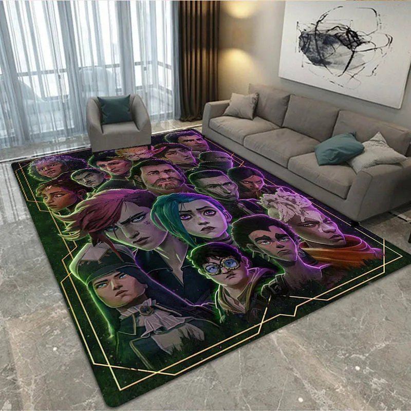 Arcane: League of Legends Cartoon Printed Carpet Non -slip carpet carpets for bed room outdoor rug bedroom decor birthday gift