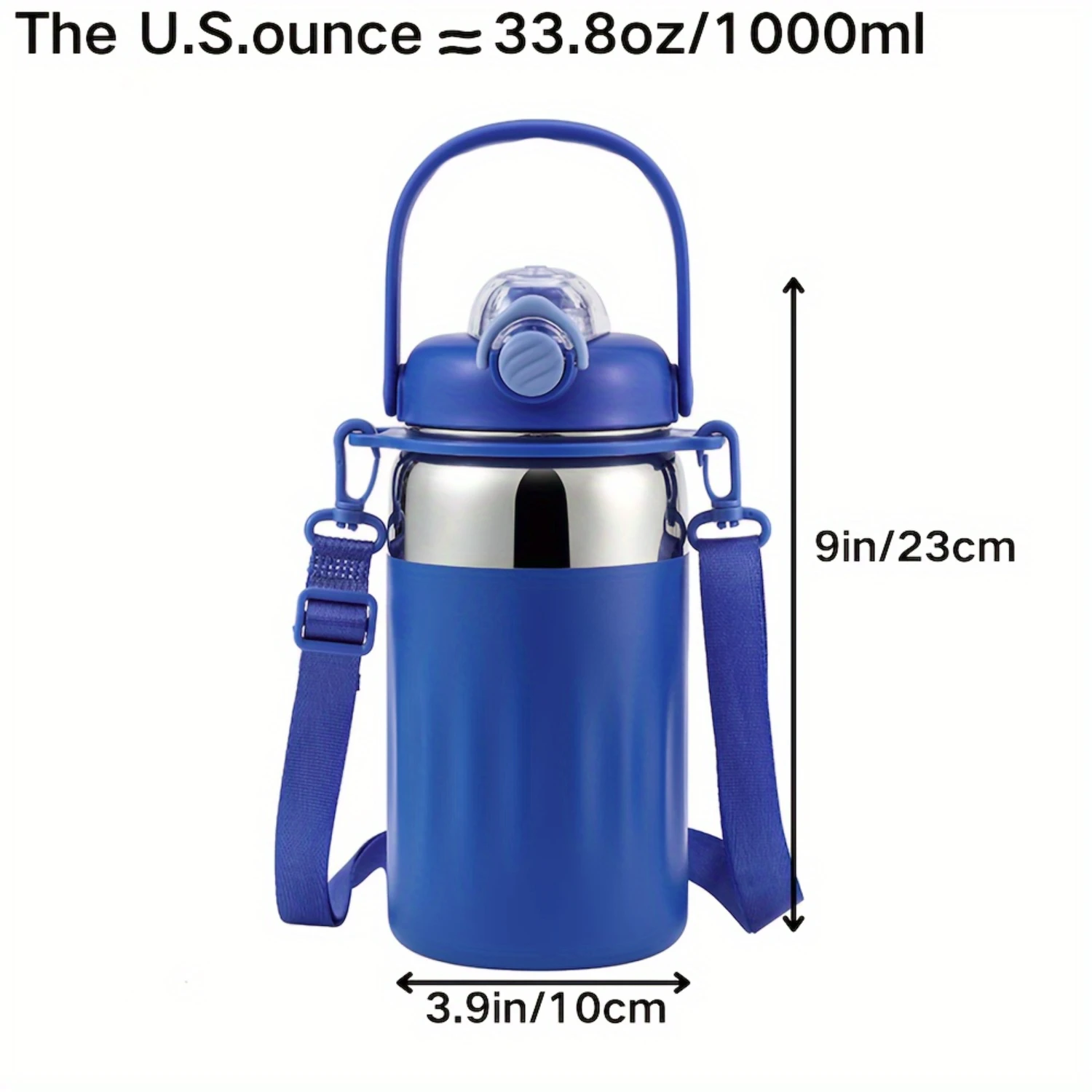 

Large Capacity 316 Stainless Steel Vacuum Cup - 33.8oz/1000ml Water Bottle for Restaurants & Cafes