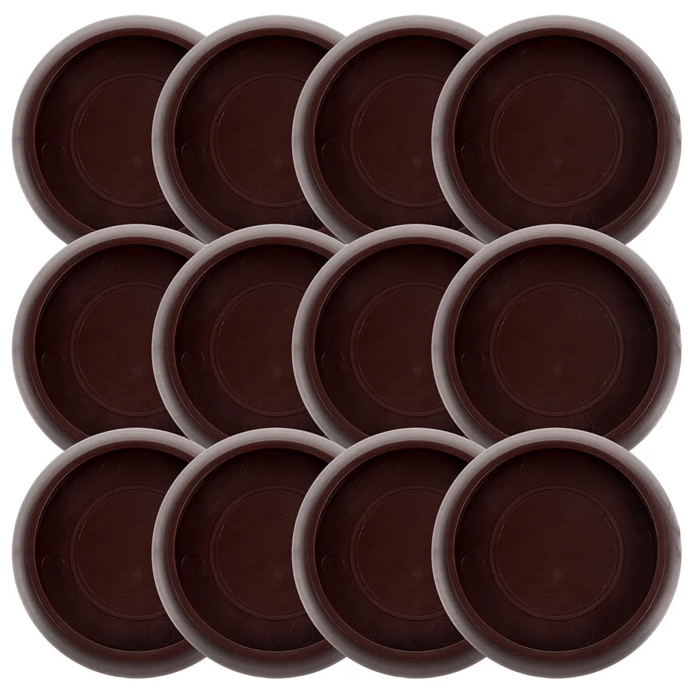 15Pcs Furniture Coaster Round Plastic Caster Pads Chair Stoppers Floor Protectors Non-Slip Durable Furniture Coasters