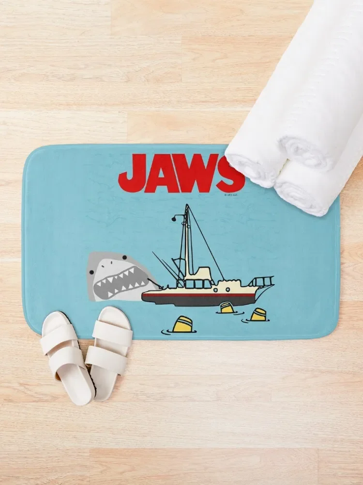 Jaws Movie Fan Art , Shark Beside Boat , Gonna Need A Bigger Boat Bath Mat DoorFor The Door Entrance Carpet Mat