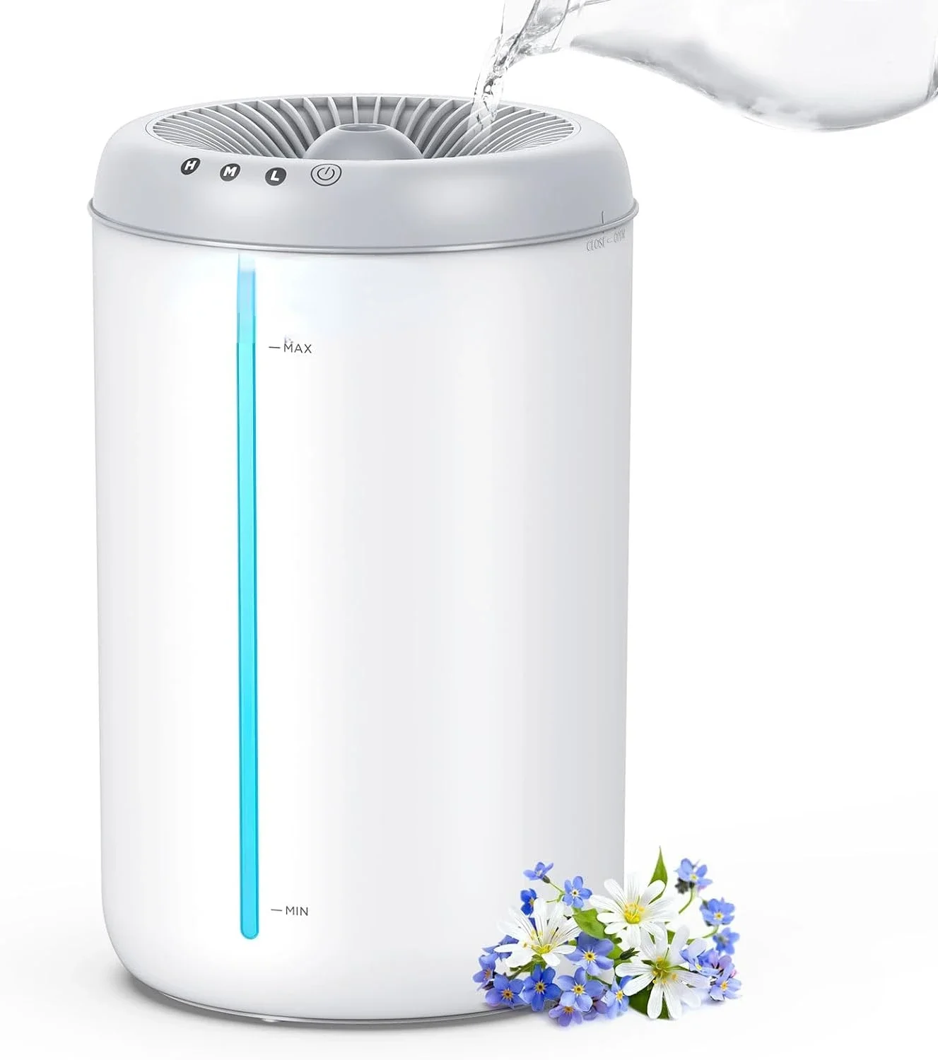 

Large Capacity 4.5L Cool Mist Humidifiers, Top Fill Air Humidifier for Large Room, Quiet Humidifier with Nightlight, Perfect for