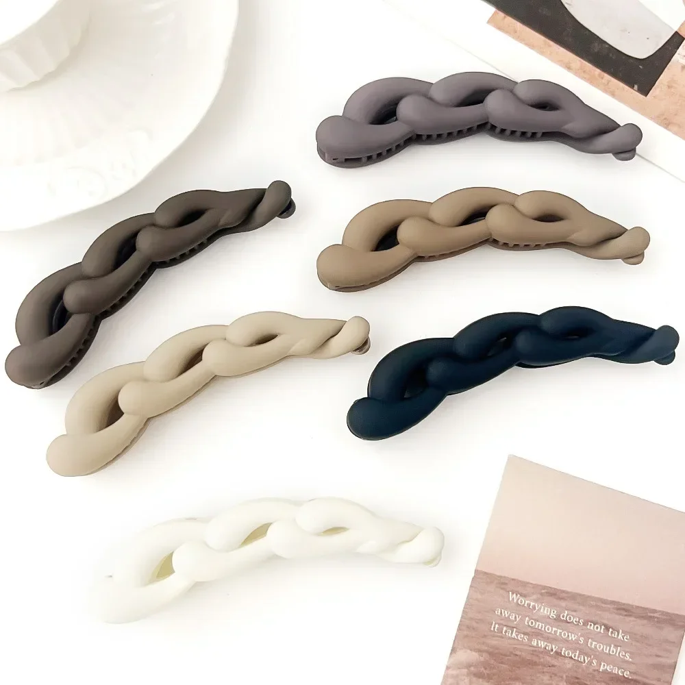 

Cross Plastic Banana Clip Retro Korean Style Frosted Hair Twist Hair Pin Barrettes Claw Matte Hair Clip Crab Party