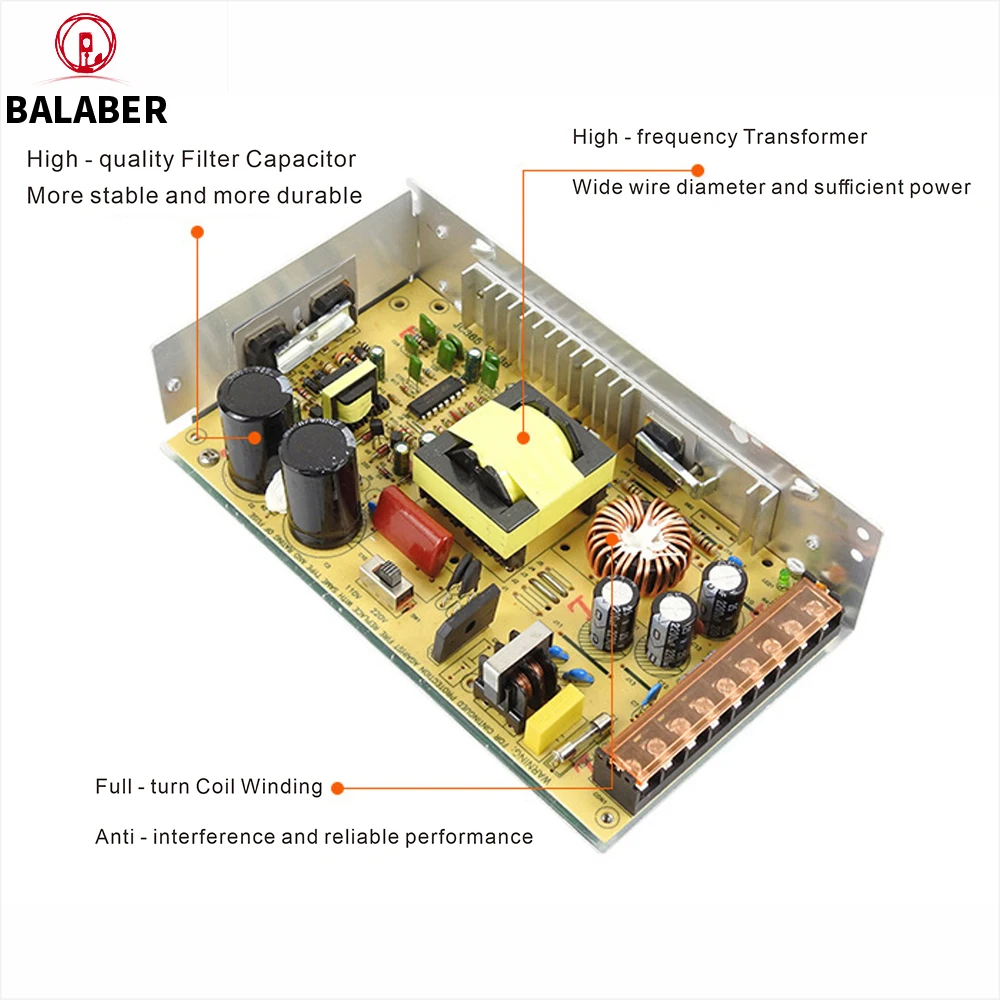Image 3: Transformateurs d'alimentation LED 50W 60W 200W 300W 400W 500W AC190-240V Adaptateur Driver pour Bandes LED DC12V/24V 4