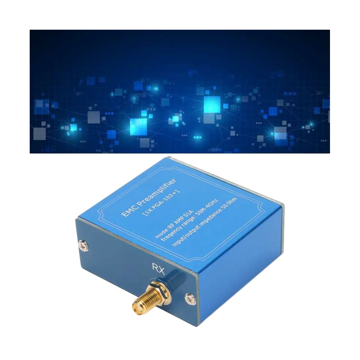 EMC EMI Signal Amplifier Module 50M‑4GHz Wideband Plug and Play DC 9‑15V High Gain LNA Module for Communication System